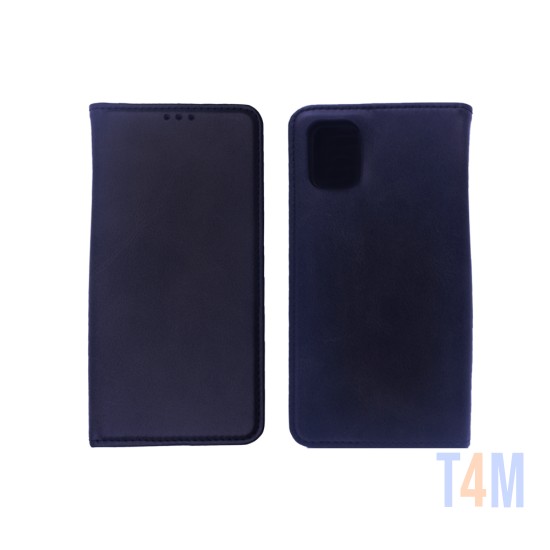 Leather Flip Cover with Internal Pocket for Samsung Galaxy A31 Black